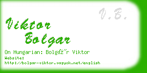 viktor bolgar business card